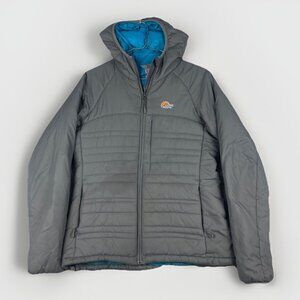 Lowe Alpine Women's S Hiking Puffer Jacket Quilted Full Zip Grey Outdoor Read*